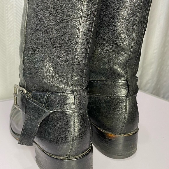 Women's Cole Haan Black Briarcliff Leather Buckle Detail Pull On Mid Boot 6.5 - Picture 11 of 11